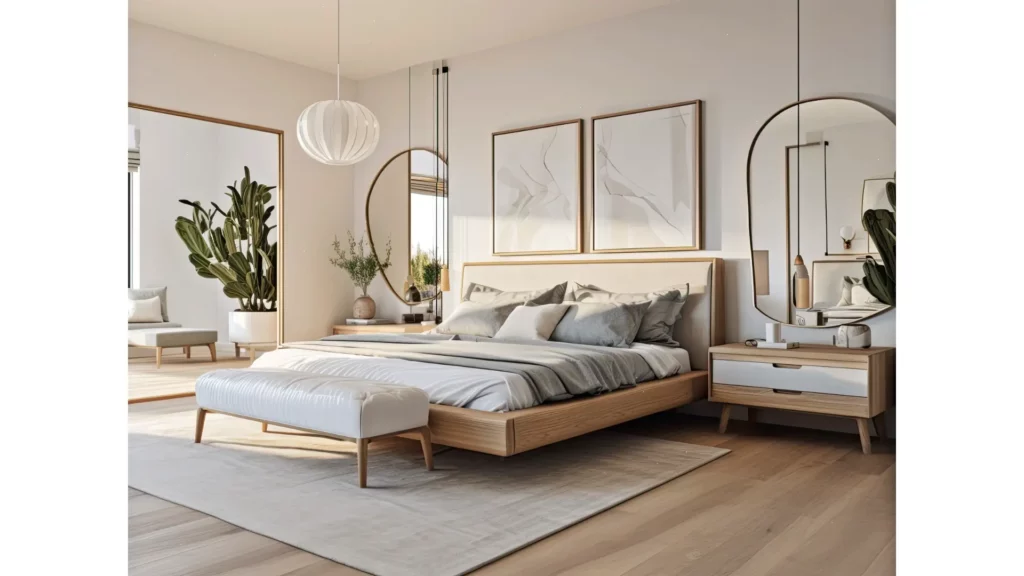 Chambre décorée par une décoratrice ou un architecte d'intérieur